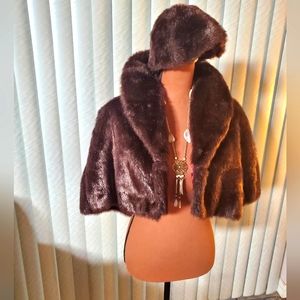 Vintage Faux Fur Cape